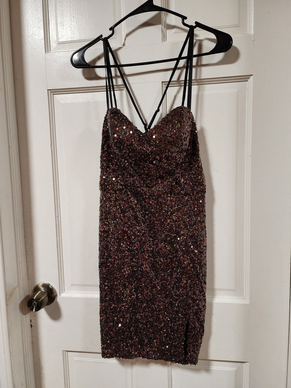 City Studios Sequin Open-Back Mini Dress | Juniors 7/8 | Multicolor Party Dress